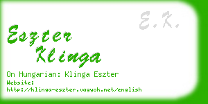 eszter klinga business card